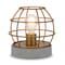 Homeroots 9" Gray Concrete Lantern Table Lamp With Brass Novelty Shade 524386 - alternate 6