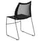 Flash Furniture Sled Stack Chair, Plstc, Prforatd Back, Blk RUT-498A-BLACK-GG - alternate 9