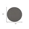 Homeroots 6' Charcoal Round Power Loom Area Rug 522504 - alternate 8