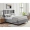 Homeroots Light Gray Velvet Upholstered King Bed Frame 544827 - alternate 9