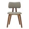 Leisuremod Modern Wooden Dining Chair, Walnut Color Frame in Light Grey, Clivo Collection CDWN-18LGR - alternate 10