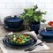 Gibson Elite 16 Piece Priya Reactive Glaze Stoneware Dinnerware Set in Blue 142747.16 - alternate 6