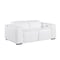 Homeroots 77in White and Brown Italian Leather Power Reclining Loveseat With Storage 720551 - alternate 9