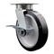 Service Caster 8 Inch Kingpinless Rubber on Aluminum Wheel Swivel Caster with Brake SCC SCC-KP30S820-RAR-SLB - alternate 1