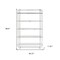 Homeroots 69" White Steel Five Tier Bookcase 544282 - alternate 4