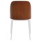 Leisuremod Tule Dining Side Chair with Velvet Seat and White Powder-Coated Steel Frame, Walnut/Beige, 4PK TWCWN18BG4 - alternate 10