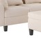Homeroots 87" Beige Fabric Modular Sofa With Ottoman And Storage 568274 - alternate 8