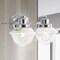 Jonathan Y Orleans 16.75" 2-Light Iron/Glass schoolhouse LED Vanity Light, Chrome JYL3531A - alternate 12