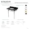 Kingston Brass 36" Black Granite Console Sink with Stainless Steel Legs, 8-Inch, 3-Hole, Black Granite/Matte Black KVPK36228K380 - alternate 2