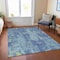 Homeroots 8' X 10' Navy Blue And Denim Blue Abstract Washable Indoor Outdoor Area Rug 610411 - alternate 7