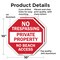 Signmission No Trespassing Private Property No, 10 inch X 10 inch, Aluminum Metal Signs, 2PK OC-A-2PACK-10-91 - alternate 6