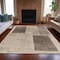 Homeroots 3' X 5' Brown And Taupe Geometric Washable Indoor Outdoor Area Rug 631927 - alternate 9