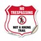 Signmission No Trespassing Shield Sign Not A Hiking, 18 inch X 18 inch, Vinyl Decal, 2PK SHI-D-2PACK-18-414 - alternate 1