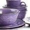 Elama Rustic Birch 16 Piece Stoneware Dinnerware Set in Purple EL-RUSTICBIRCHPUR - alternate 9