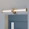 Vaxcel Division 1-Light Bright Gold Bath Bar Vanity Fixture, Clear Ribbed Glass W0553 - alternate 6