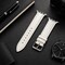 Elegani Leather Band Compatible with Apple Watch 45mm, White, White/Rose Gold/Yellow Gold Buckle LZQR2-WHT-45 - alternate 4