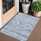 Homeroots 3' X 5' Denim Blue And Sky Blue Southwestern Washable Indoor Outdoor Area Rug 588696 - alternate 1