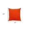 Homeroots 20" Orange Cotton Throw Pillow With Texture 529310 - alternate 2