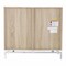 Homeroots 32in Natural and Chrome Mirrored Circle Double Door Bar Cabinet 401695 - alternate 6
