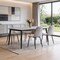 Homeroots Set of Four Gray and Black Fabric and Metal Dining Side Chairs, 4PK 719643 - alternate 4