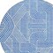 Homeroots 8' Blue And Ivory Round Abstract Washable Indoor Outdoor Area Rug 594919 - alternate 8