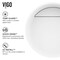 Vigo Montauk Modern White Matte Stone 15 in. L x 15 in. W x 5 in. H Round Vessel Bathroom Sink VG04017 - alternate 7