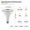 Euri Lighting PAR38 LED Bulbs, 12W, 1050 lm, 100W Eq., 2700K, E26, Dimmable, CEC/JA8/UL, 2PK EP38-12W5020cec-2 - alternate 7