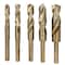 Drill America 9/16"-1" 5Pc. Cobalt Reduced Shank Drill Bit Set, Shank Size: 1/2" POUD/ACO - alternate 1