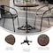 Flash Furniture 31.25" RND Outdoor Tabletop, Dark Brown, Seamless Surface Technology, 22.75x22.75 Black Bistro Base ST-RD31-WBR-SDAT2222-GG - alternate 9