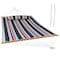 Homeroots Blue Red And White Striped Double Hammock 643966 - alternate 5