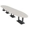 Skutchi Designs Oval Conference Table With Power, 48 in W, 264 in L, Ivory HAR-OVL-48X264-DOU.BK-K458-NA - alternate 1
