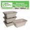 Ecoquality 34oz Rectangular Sugarcane Container With Clear Lid, Compostable Bowls For Takeout, 100PK EQCRTBWPL34-100 - alternate 5