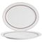 Sur La Table 2 Piece Le Marais New Bone 14 Inch Fine Ceramic Oval Platter Set in Brick 750122366M - alternate 1