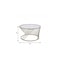 Homeroots 32" Clear and Champagne Glass And Metal Round Frame Coffee Table 490741 - alternate 5