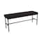 Bfm Seating Meghan 2-Seat Bolt-Down Bench, Grade 4 Upholstered Seat - Steel Frame - Sand Black Finish JS337MWH2143-SB - alternate 1