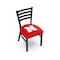 Holland Bar Stool Co BlackLogo Chair, VinylSeat L00418NebrUn - alternate 1