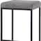 Homeroots 30" Gray and Black Fabric and Iron Backless Bar Height Bar Chair 605926 - alternate 5