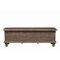 Homeroots 54" Brown Solid Wood Medallion Storage Ottoman 642285 - alternate 8