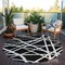 Homeroots 8' Black And Ivory Round Geometric Washable Indoor Outdoor Area Rug 600422 - alternate 7