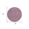 Homeroots 8' Eggplant And Ivory Round Geometric Washable Indoor Outdoor Area Rug 595639 - alternate 7