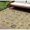 Homeroots 9' X 12' Yellow Gray And Charcoal Oriental Washable Indoor Outdoor Area Rug 582084 - alternate 1