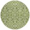 Homeroots 8' Olive Green And Ivory Round Damask Washable Indoor Outdoor Area Rug 595177 - alternate 7