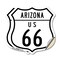 Signmission Arizona Route Marker Shield Sign Us 66, 12 inch X 12 inch, Vinyl Decal, 2PK SHI-D-2PACK-12-360 - alternate 1