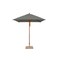 Bambrella 7' Square Bamboo Market Umbrella s/1.5" Pole Diameter-Grey Canopy 2.1m SQ-L-G - alternate 1
