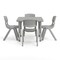Flash Furniture 5 PC Plastic Activity Table and 4 Chairs Set, 10.5 in Seat Height-Soft Gray YU-YCX-0023-2-SQR-TBL-SFTGY-E-GG - alternate 9
