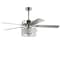 Jonathan Y Circe 52" 3-Light Transitional Glam Drum Shade LED Ceiling Fan With Remote, Chrome JYL9607A - alternate 11