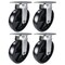 Hyw Products Heavy Duty Caster Set 8in Plastic Wheels, 4 Rigid, 4PK 40-80R-A1-HP-4 - alternate 1