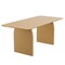 Homeroots 66" Natural Solid Wood Double Pedestal Base Dining Table 712849 - alternate 6