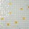 Apollo Tile Mingles 11.6inx11.6in Glossy White and Gold Glass Mosaic Wall and Floor Tile 18.69 sqft/case, 20PK MIX1588WH118A - alternate 1