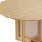 Homeroots 52" Natural Solid Wood and Rattan Cross Leg Base Round Top Dining Table 712196 - alternate 5